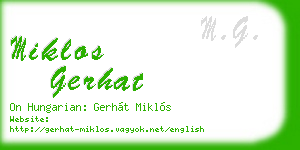 miklos gerhat business card